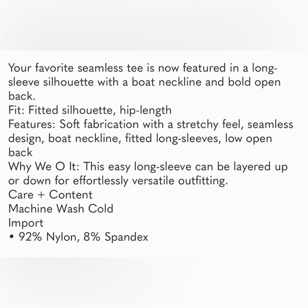 Free People Low-Back Seamless Long Sleeve - Picture 4 of 4